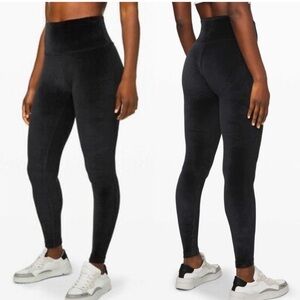 Lululemon • Wunder Lounge High Rise Tight 28” Velvet Leggings Black